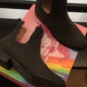 Jeffrey Campbell FERRY Leather Cutout Ankle Boots